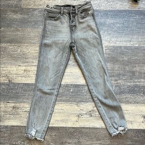 Flying Monkey- Gray Distressed Women's Jeans